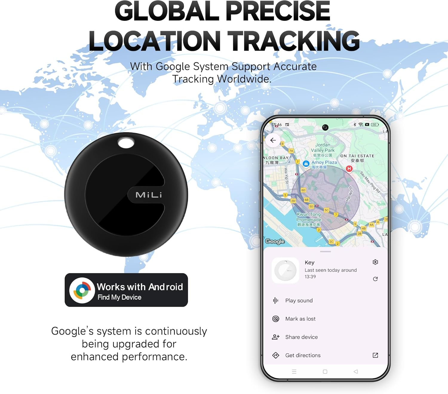 MiLi MiTag Android Location Tracker Device Compatible with Google’s Find My Device