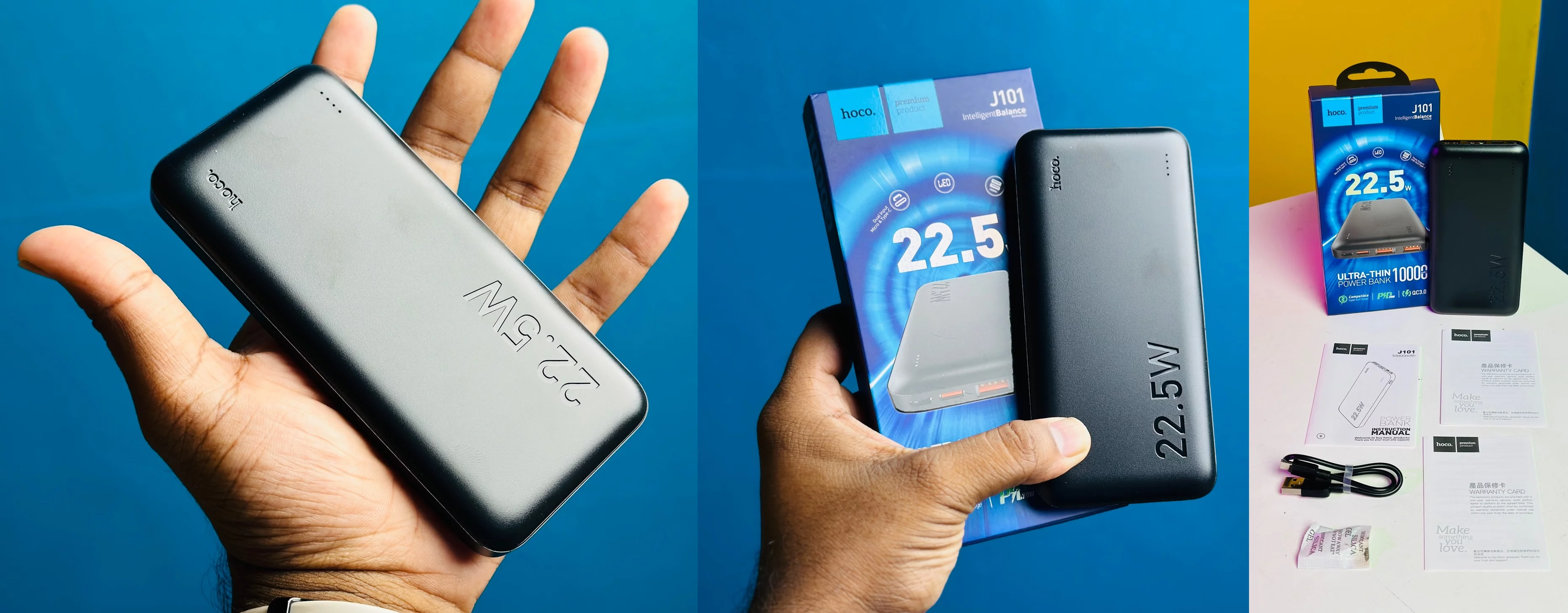 10,000mAh 22.5W Fast Charging Power Bank (Hoco J101)