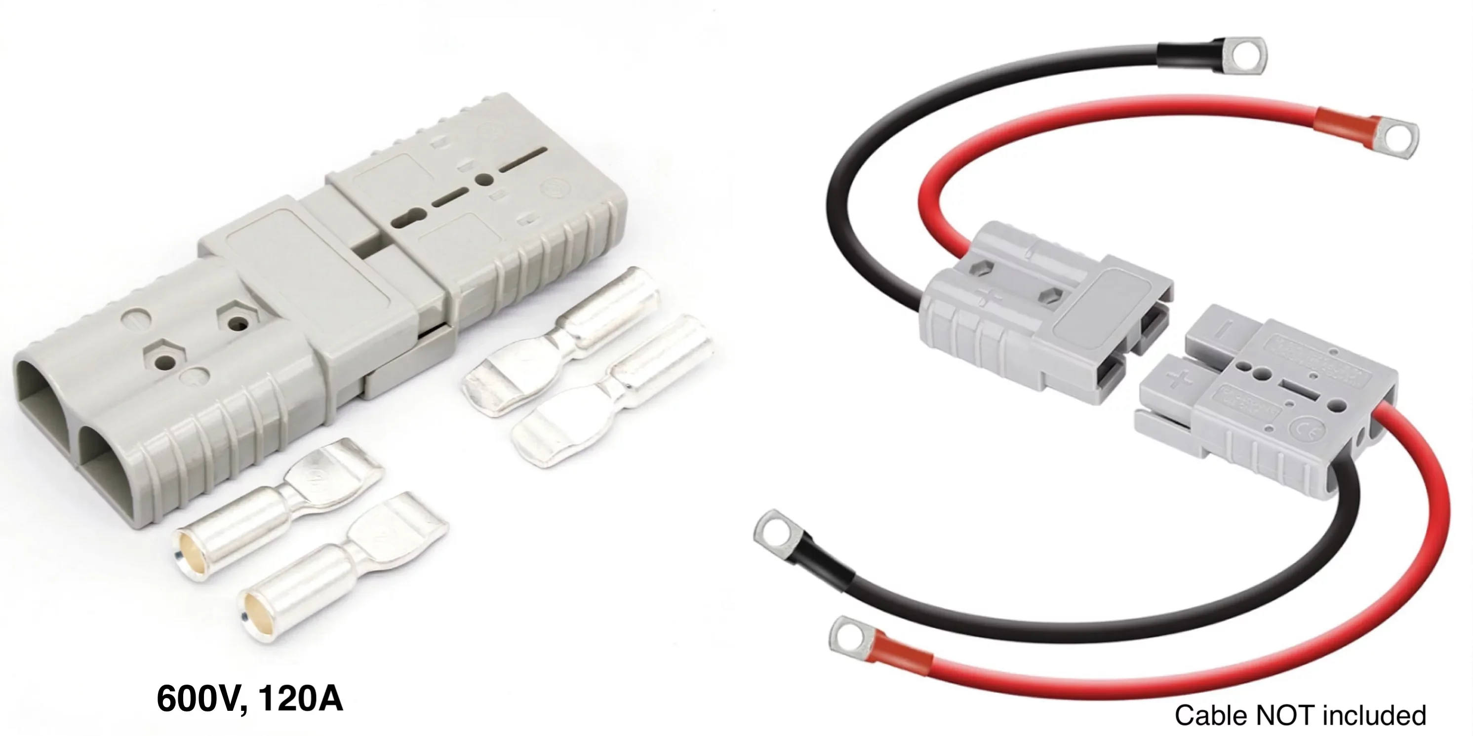 Anderson Plug and Socket for High Power Connection 600V, 120A (1 Set Male + Female Connector)
