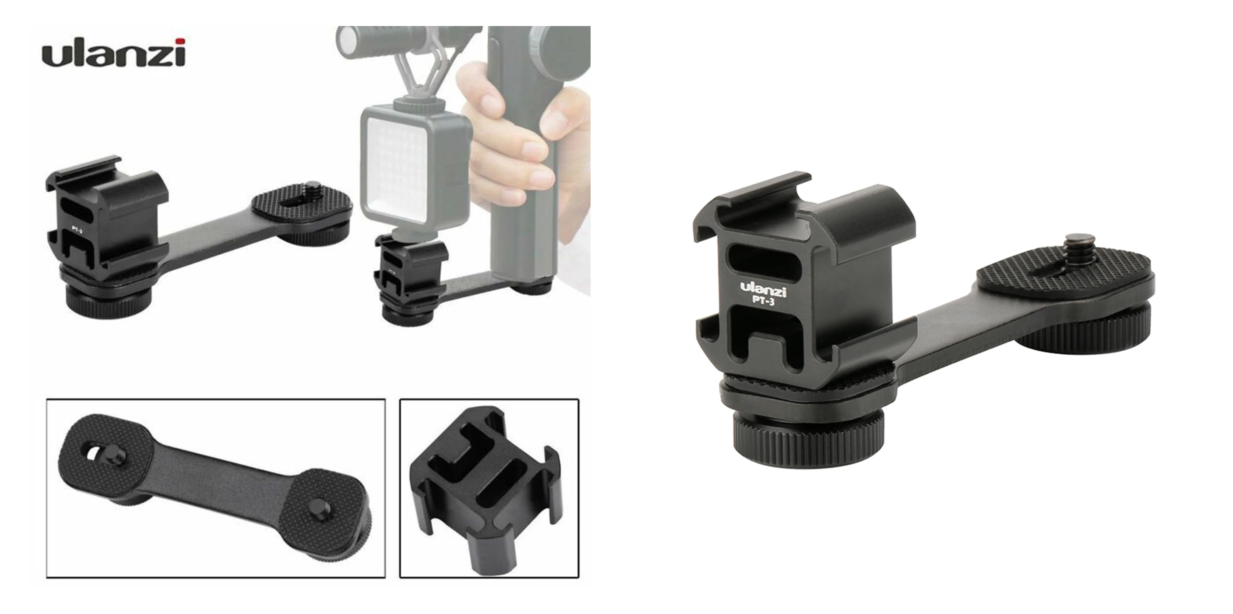 Ulanzi Gimbal Microphone Extension 3 Cold Shoe Mounts (PT-3)
