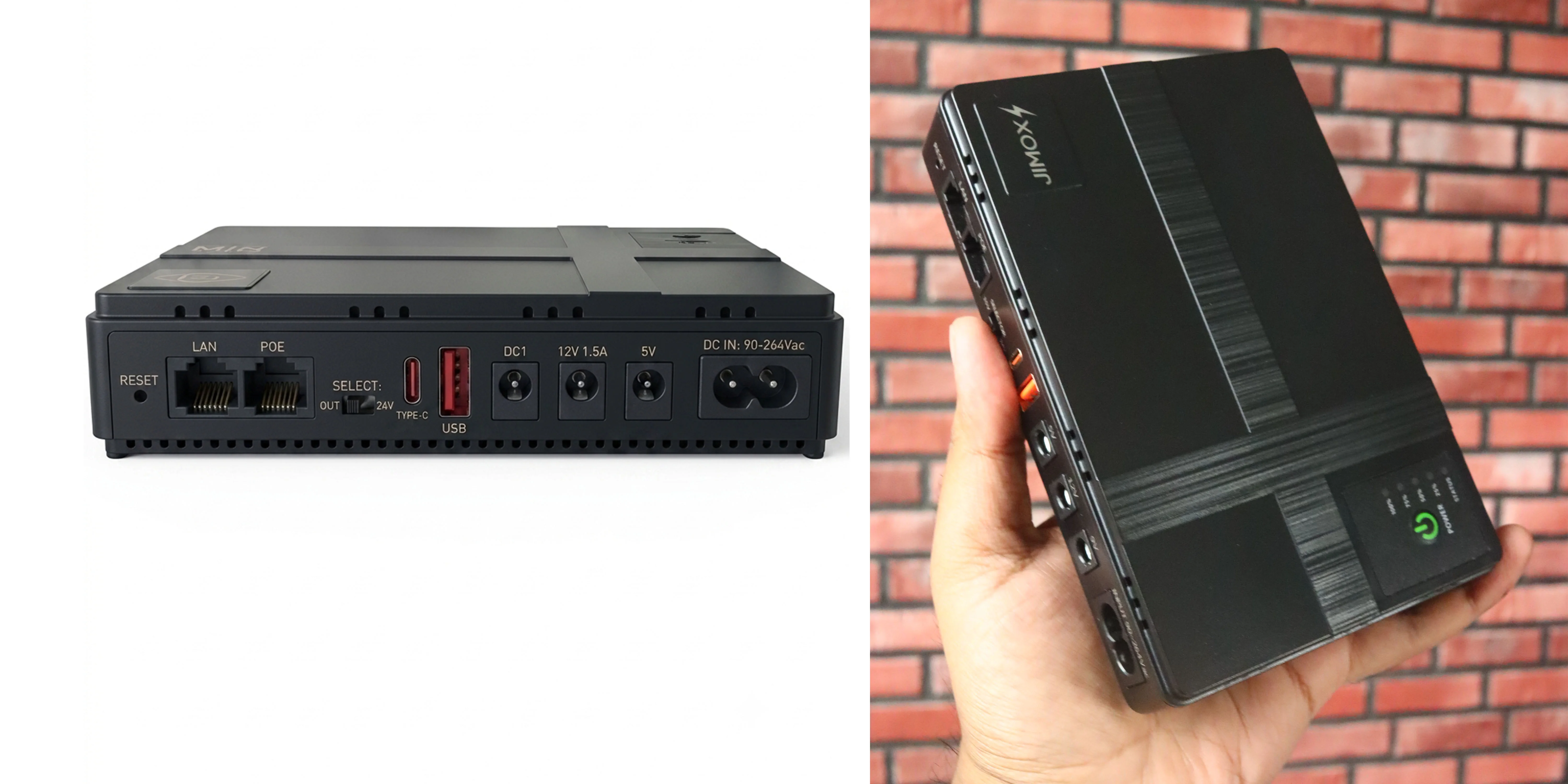 JIMOX JM-01 Multi-Output Mini UPS for Router & ONU (10400mAh, Fast Charging Supported )