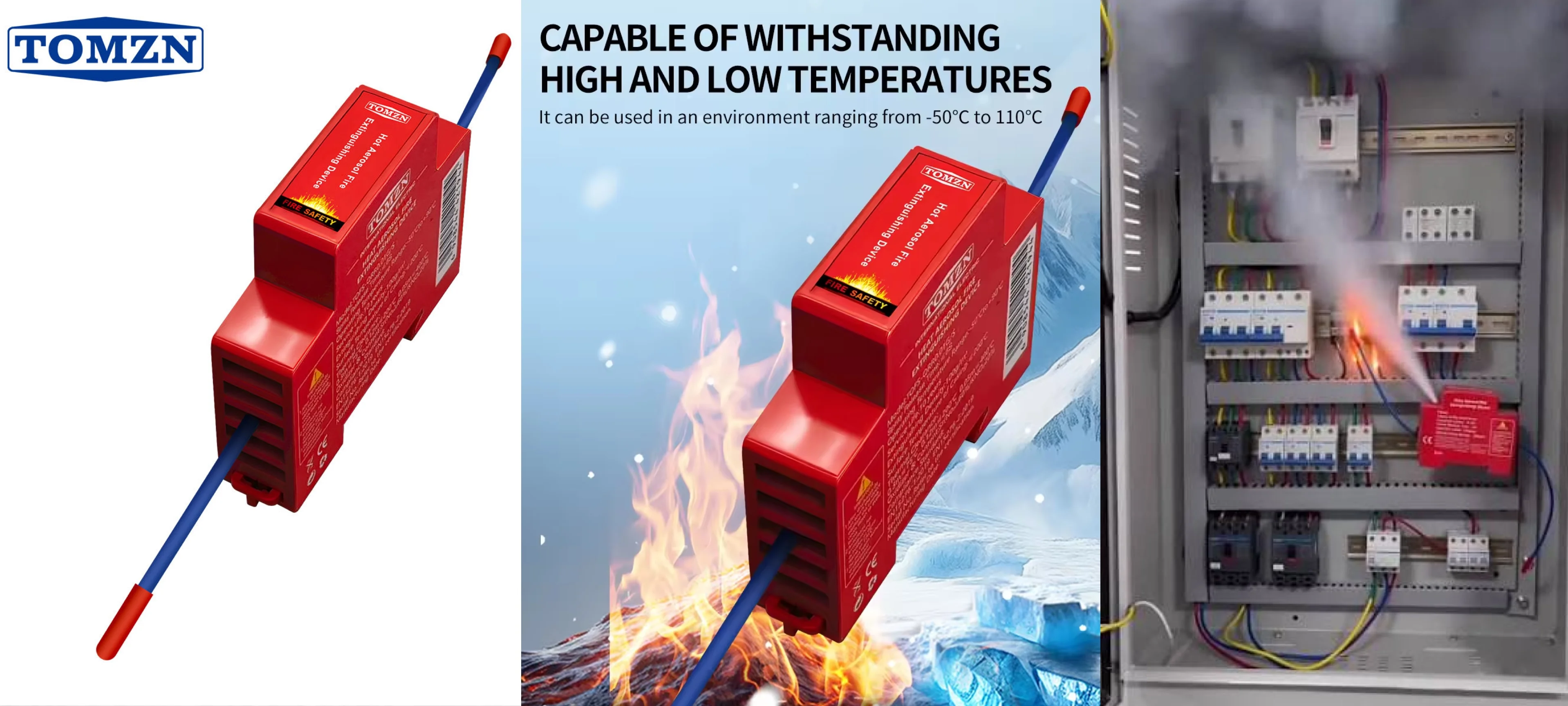 TOMZN Aerosol Fire Extinguisher Flame Retardant Protector Carbon Dioxide Nitrogen PC Aerosol (TOFS-QRR0.01G/S)