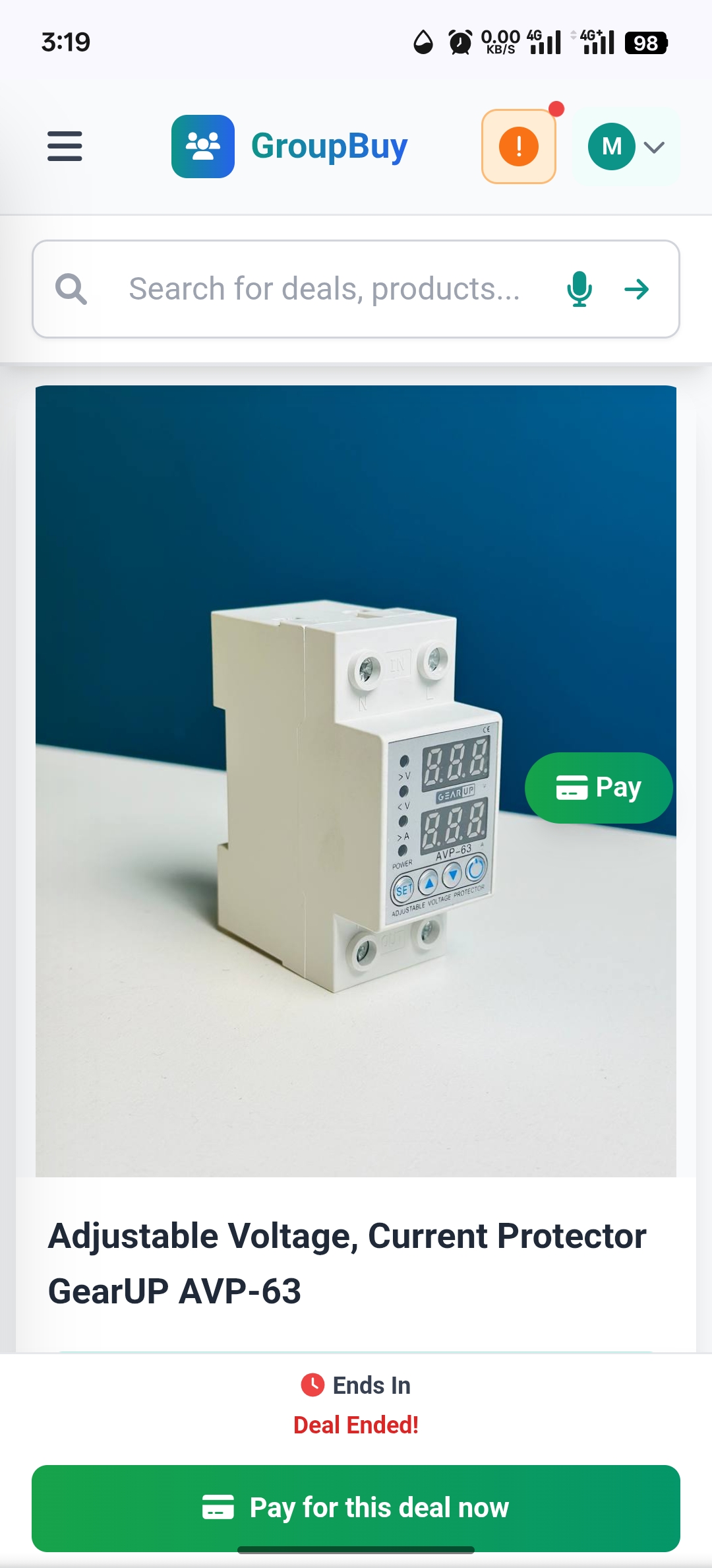 Adjustable Voltage, Current Protector GearUP AVP-63