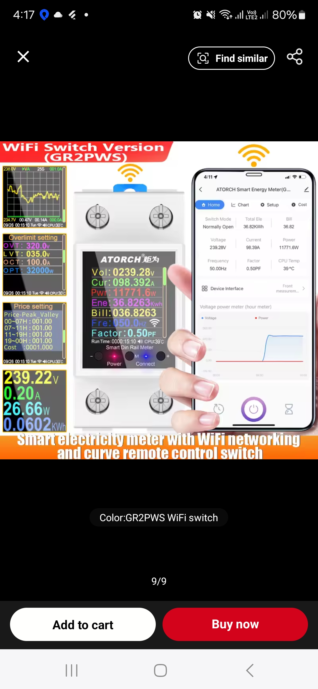 Gr2pws Premium wifi smart circuit breaker