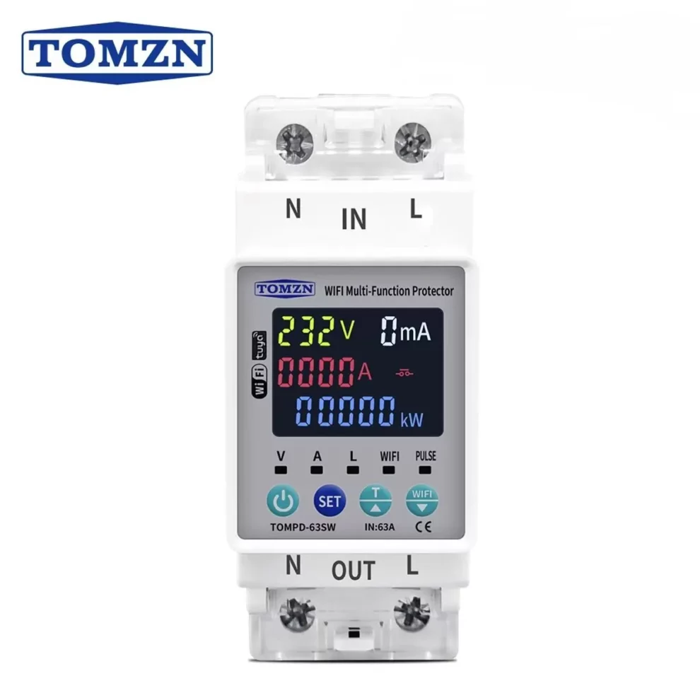 TOMZN TOMPD-63SW WiFi Smart Circuit Breaker with Real-Time Energy Monitoring and App Control