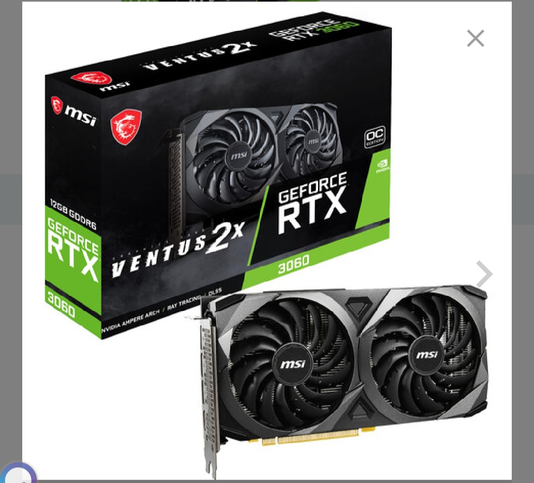 MSI GeForce RTX 3060 VENTUS 2X OC 12GB Graphics Card