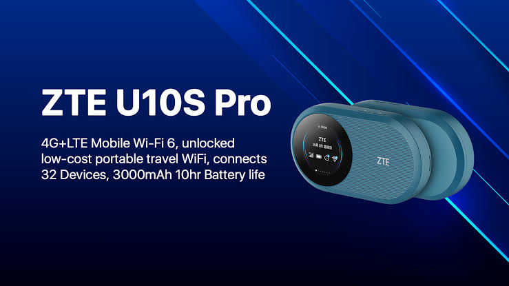 ZTE U10S Pro 4G Mobile Wi-Fi6 Pocket Router