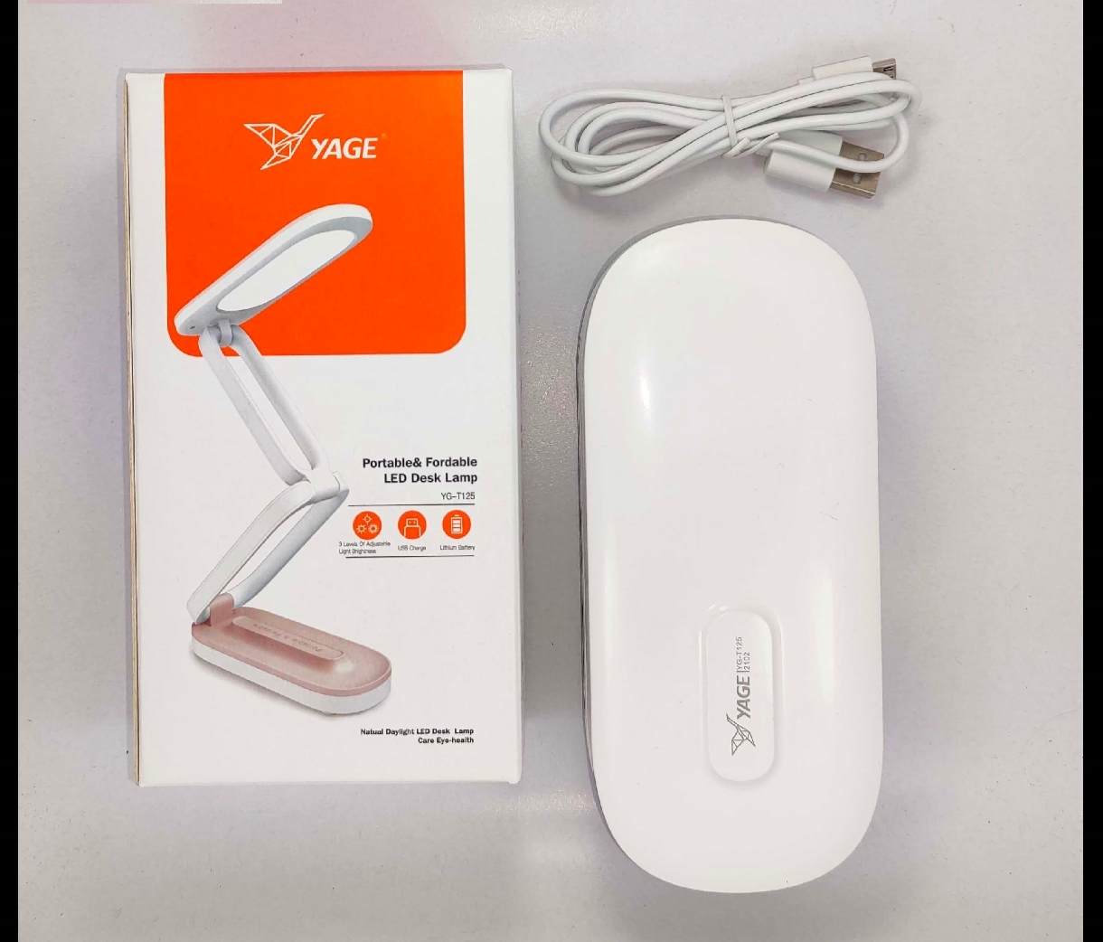 YAGE rechargable usb desk table lamp YG-T125 charger light