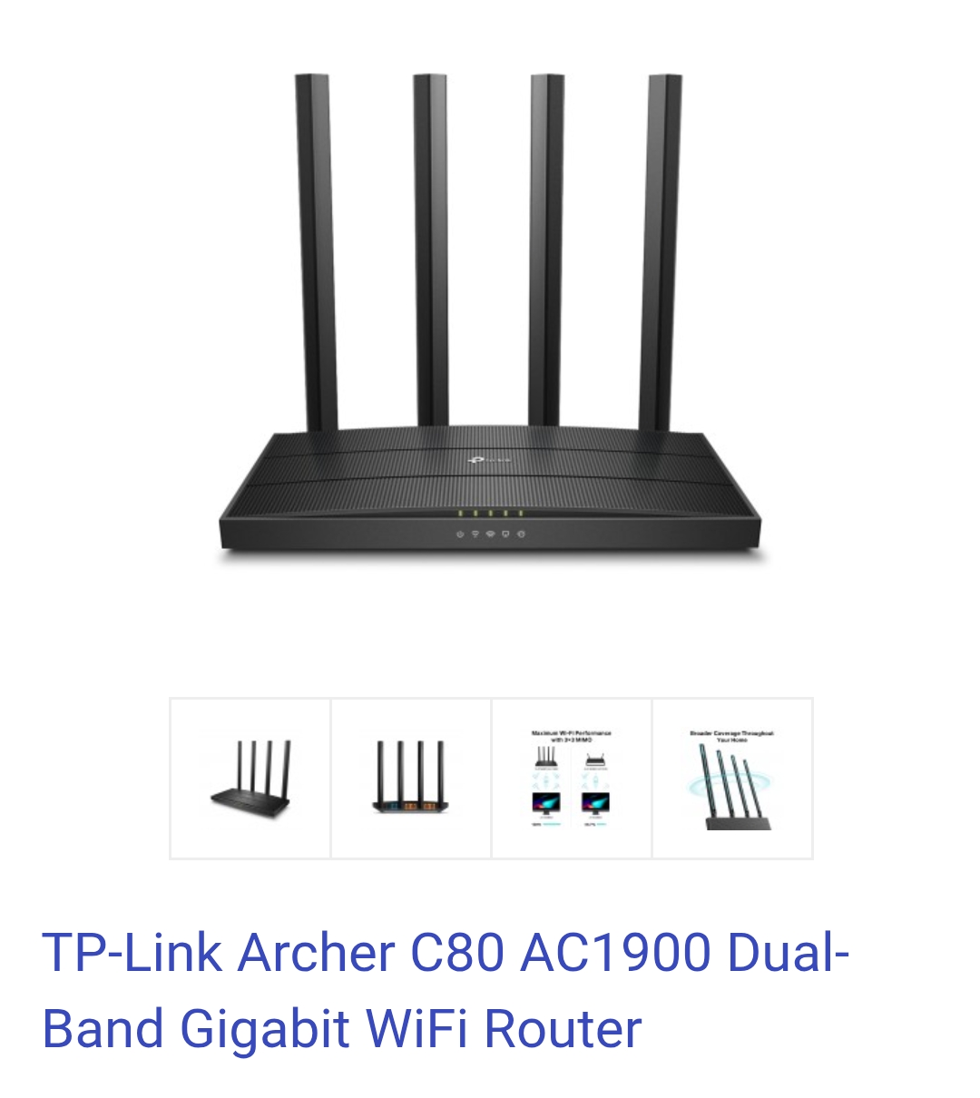 TP-Link Archer C80 AC1900 Dual-Band Gigabit WiFi Router