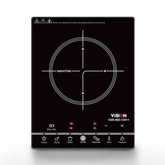 Induction cooker with smooth touching controls brings 100% energy efficient & stylish cooking performance.