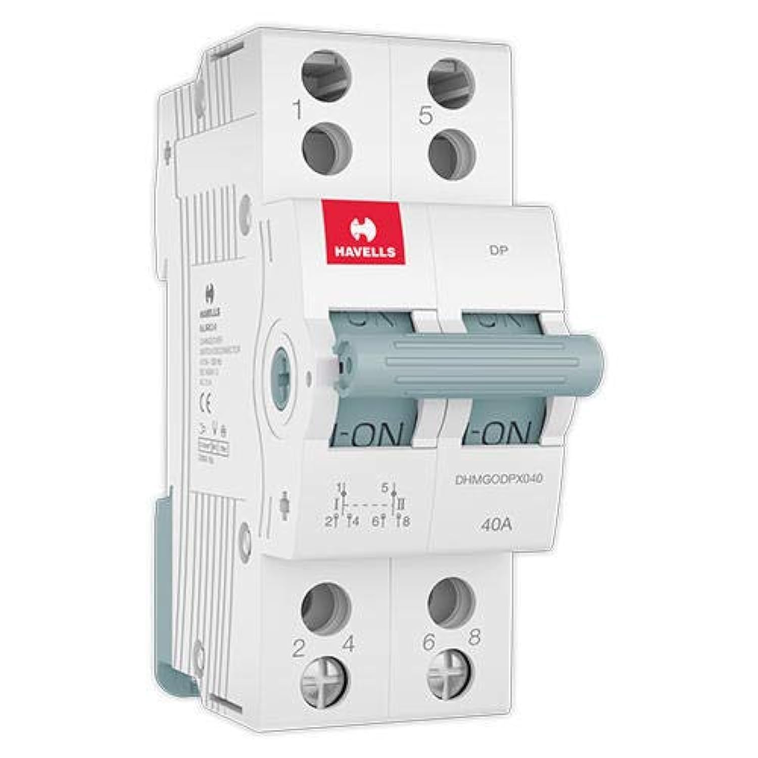 Havells 40A MCB Changeover DP (Grey) (DHMGODPX040)