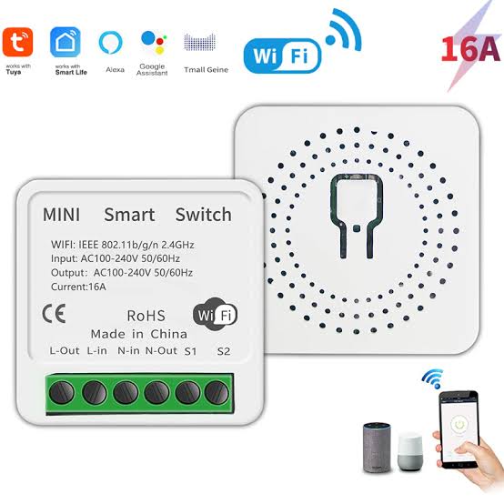 Tuya 16A Mini WiFi Smart Switch Relay Module