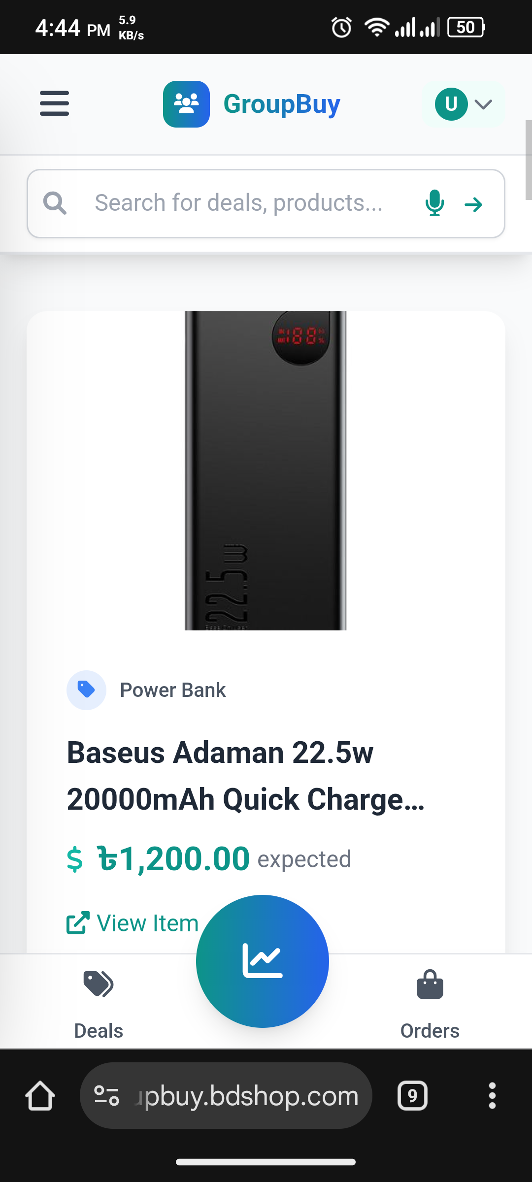 Power Bank Baseus Adaman 22.5w 20000mAh Quick Charge