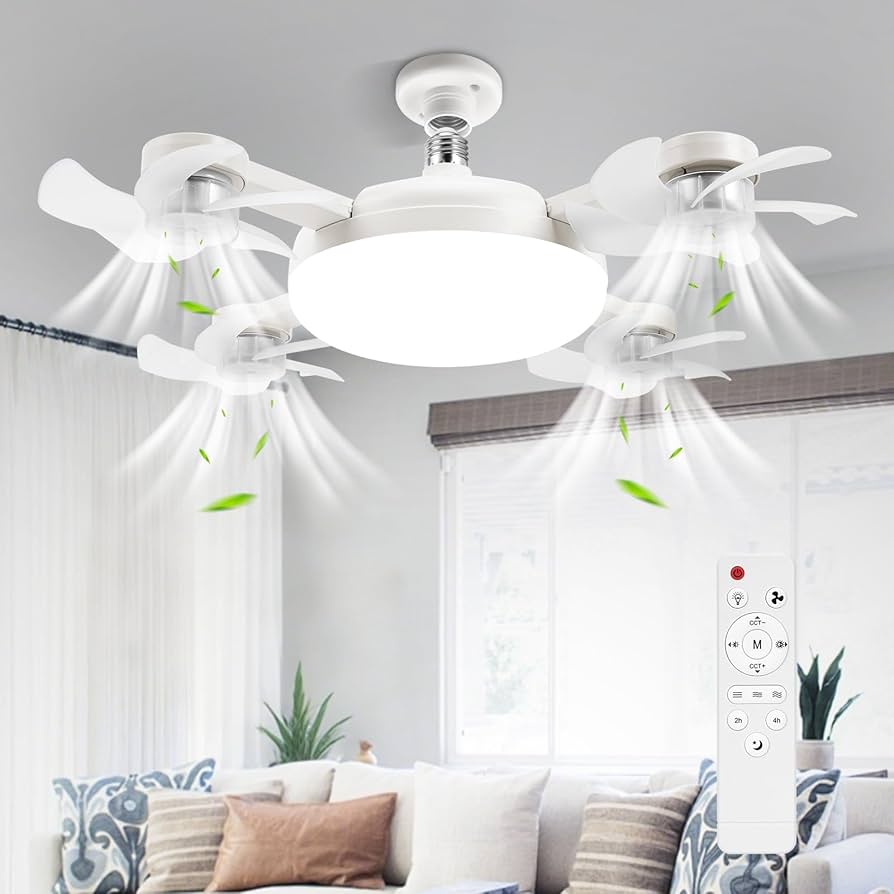 Drone Fan Light - Light Socket Fan with Remote
