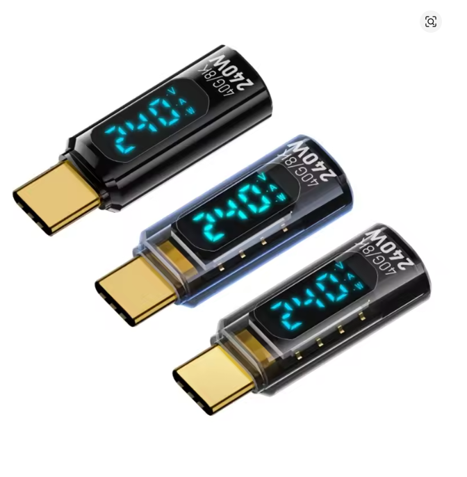 Fast 240W Type C Connectors Highly Power USB C Adapter With LED Supports 8K60Hz Video And 40Gbps Data Transfer